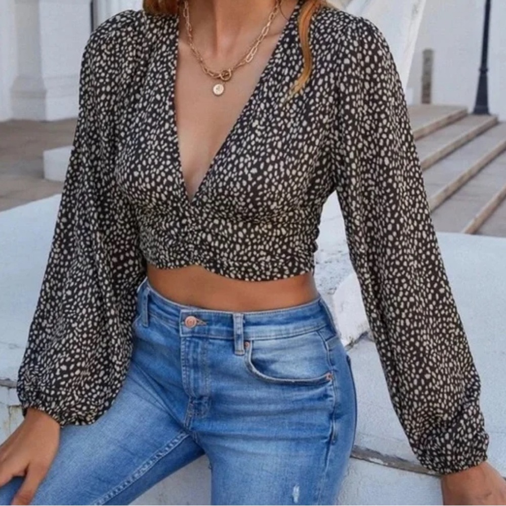 Shein S top w/ zipper